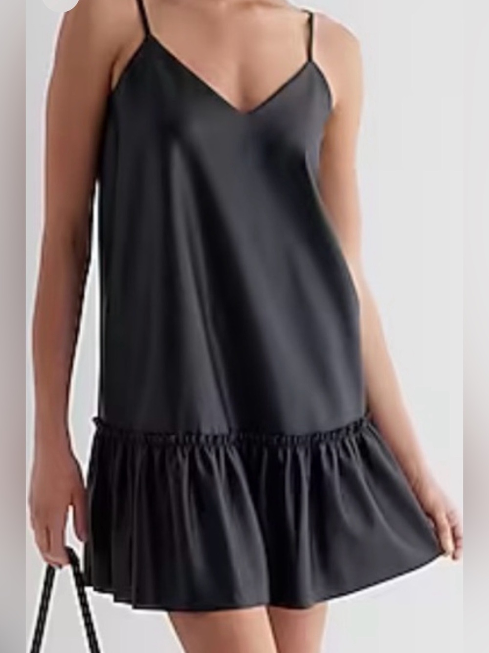 Express black faux, leather dress